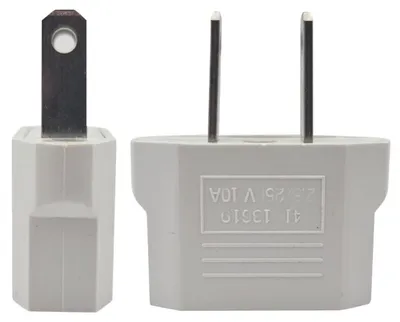 Produktbild von Reiseadapter Typ A+B EU nach Amerika, Japan, Kanada, Mexiko, weiß - 2 Stück