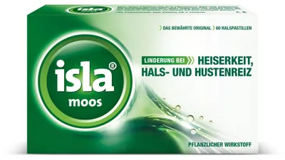 Produktbild von isla moos Halspastillen, 60 St. Pastillen