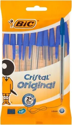 Produktbild von Biotusze BIC Cristal, niebieskie, w opakowaniu po 10 sztuk