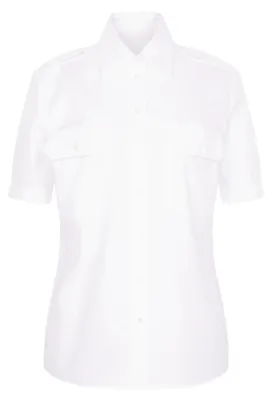 Produktbild von Seidensticker Damen Bluse - Pilotenbluse - Slim Fit - Unifarben - Kurzarm - 100%