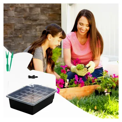 Produktbild von Pflanzenkeimtabletts, Keimungsschale | Wiederverwendbare Sämlingsstartertöpfe - Gartenbedarf mit Entwässerungsboden für die Gewächshausvermehrung