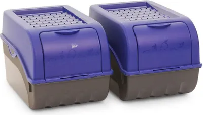 Produktbild von Novaliv 2x Mittel 5L marineblau Gemüsebox Kartoffel Aufbewahrungsbox Vorratsdose Zwiebeltopf Knoblauchbox Obsttopf