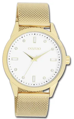 Imagen del producto de Oozoo Damenuhr: Reloj de pulsera para mujer, con correa de metal dorado, movimiento de cuarzo y esfera analógica, modelo D3UOC11282