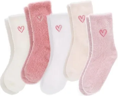 Produktbild von Kuschelsocken Damen, 5 Paar Flauschige Kuschel Socken, Elastizität Antiruschsocken, Größen 36-42, Dicke Warme Bettsocken Winter Haussocken für Frauen