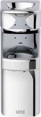 A close-up studio shot of a chrome faucet.