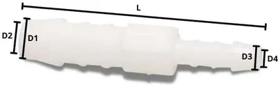 Produktbild von Schlauchverbinder Kunststoff Tülle reduziert 4 mm x 3 mm