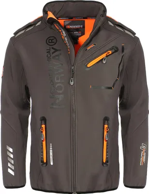 Produktbild von Geographical Norway Herren Softshell Übergangsjacke Model: G-River, Farbe: Grau/Orange, Größe M