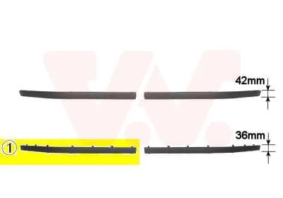 Produktbild von VAN WEZEL Zierleiste Stoßfänger Vorne Rechts für BMW 5 Limousine (E39) 5 Touring (E39)