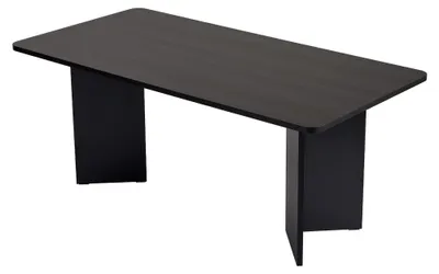Image de Table à manger en bois "Linza" 180 x 90 x 75 cm - Bois Noir