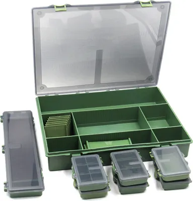Produktbild von Angelkoeder-Aufbewahrungsboxen Set Koederkoffer Kit Angelgeraetebehaelter