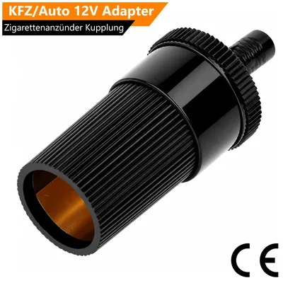 Produktbild von ORSEM KFZ / Auto Zigarettenanzünder Kupplung 12V Steckdosen LKW Universal Adapter Schwarz