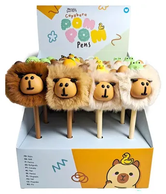 Produktbild von Puckator Flauschige Pompon-wasserschwein-stift Kinder One Size