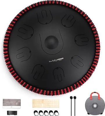 Produktbild von Tongtrommel 17 Noten D-Moll schwarzes Handpan-Schlaginstrument