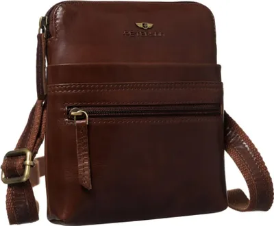 Obrázek produktu pro Peterson pánská kožená crossbody taška hnědá 19x17 cm