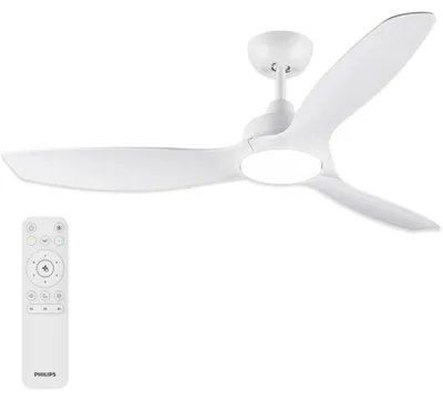 Produktbild von Philips Deckenventilator mit festen Flügeln, 35 W (Ventilator) + 24 W (Leuchte), LED, IP20, Weiß