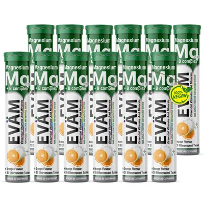 Produktbild von Magnesium + B-Komplex Brausetabletten, EVÄM 12