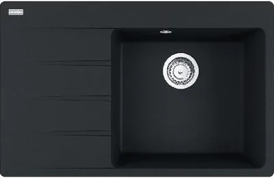 Zdjęcie produktu dla Zlewozmywak Franke Centro - Fragranite CNG 611-78 TL/7, 780x500 mm, czarny matowy 114.0637.506