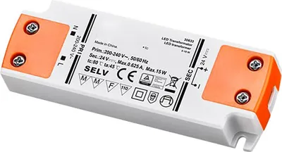 Produktbild von LED-Trafo 24 V (DC), 15 W für LEDs bis 15 W Gesamtlast und Gleichspannung von 24 V (DC)