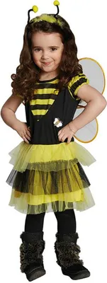 Produktbild von Bienchen Kinderkostüm 2-tlg. Schwarz gelb 104