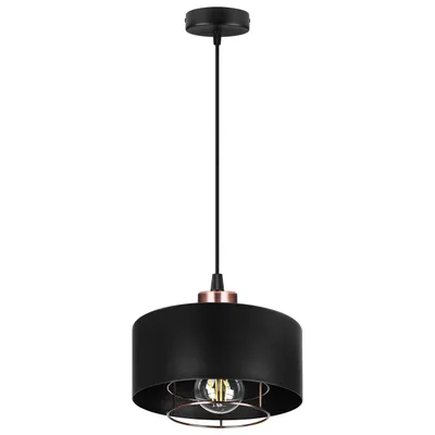Produktbild von MasterLED Pendelleuchte E27 20 cm Schwarz Kupfer Nilo Stahl für Esstisch Küche
