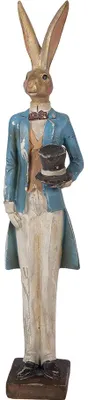 Produktbild von Clayre & Eef Dekorationsfigur Kaninchen 7x6x32 cm Goldfarbig Kunststoff
