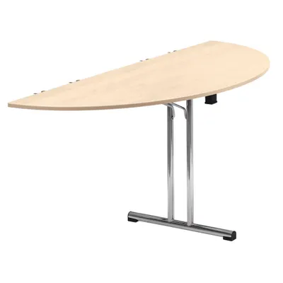 Produktbild von SODEMATUB Mehrzwecktisch ahorn halbrund, Rundrohr chrom, 140,0 x 70,0 x 74,0 cm