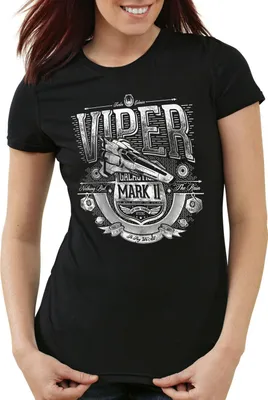 Produktbild von style3 Viper T-Shirt Damen galactica, Farbe:Schwarz, Größe:XL