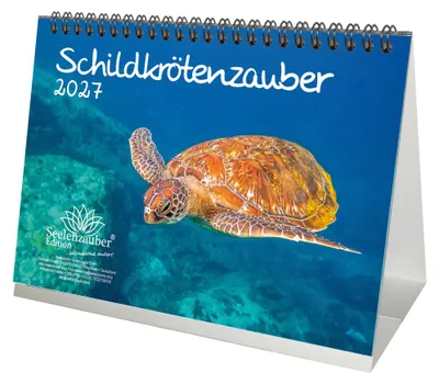 Produktbild von Schildkrötenzauber DIN A5 Tischkalender 2027 - Seelenzauber