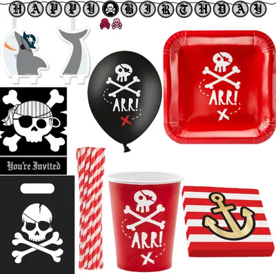 Produktbild von Pirat Kindergeburtstag Partyset Geburtstags Deko Dekoration