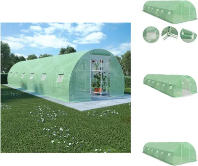 Produktbild von vidaXL Gewächshaus 27m² 900x300x200 cm -  Gewächshäuser