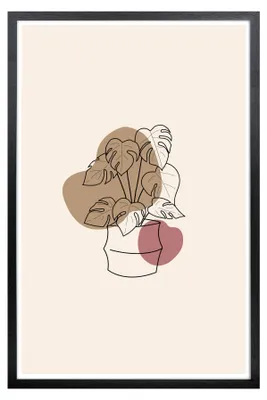 Zdjęcie produktu dla Ramka na plakat 60 x 90 cm drewniana dekor czarna