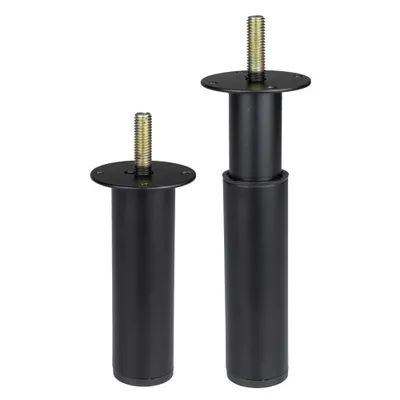 Zdjęcie produktu dla Noga meblowa z regulacją wysokości czarna 120-180 mm z gwintem M10 [1 sztuka]