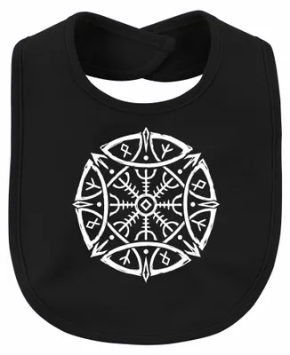 Zdjęcie produktu dla Wikingowie, runy, Aegishjalmur, hełm strachu, nordycki Vegvisir, Odin, kolor czarny, uniwersalny rozmiar
