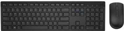 Produktbild von DELL KM636, Volle Größe (100%), Kabellos, RF Wireless, QWERTY, Schwarz, Maus enthalten