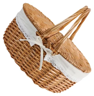 Produktbild von Picknickkorb aus Rattan mit Deckel, für 2-4 Personen
