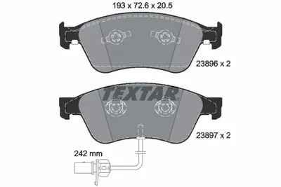 Produktbild von TEXTAR Bremsbeläge Satz Vorne für AUDI A6 Limousine (4F2, C6) 2389601