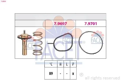 Produktbild von FACET Thermostat Kühlmittel 89°C für FORD Fiesta Mk6 Schrägheck (JA8, JR8) FOCUS III Turnier Kuga Mk2 (DM2) MONDEO IV Turnier (BA7) S-MAX (WA6)