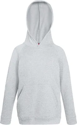 Produktbild von Fruit of the Loom - Kids Lightweight Hooded Sweat - Heather Grey - 128