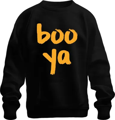 Immagine prodotto di boo ya Halloween Saying Funny Scary Gift Party Retro Orange Felpa Unisex Pullover, Nero, XXL
