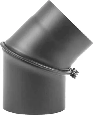 Produktbild von Ø 150 mm Ofenrohr Bogen drehbar 0-45° - gussgrau