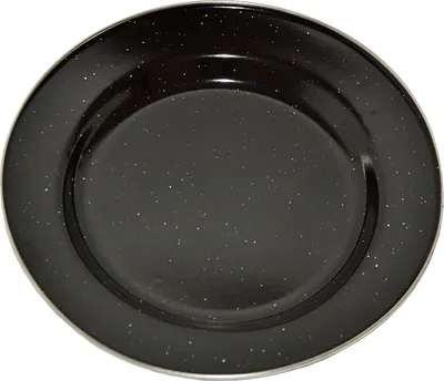 Produktbild von Teller emaillierter Stahl schwarz neu