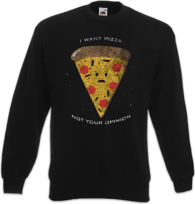 Produktbild von Urban Backwoods I Want Pizza, Sweatshirt, Farbe: Schwarz, Größe: 3XL