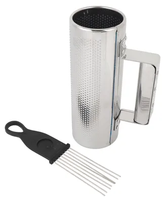 Image de Guiro Shaker avec poignée métallique, shaker de percussion pour les spectacles de musique de Caballito, 21 x 7,3 cm