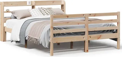 Image de vidaXL Cadre de lit avec tête de lit sans matelas 160x200 cm