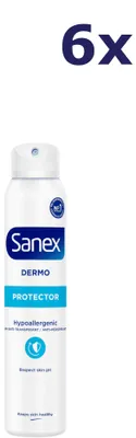Produktbild von 6x Sanex Deo-Spray – 150 ml – Hautschutz – hypoallergen