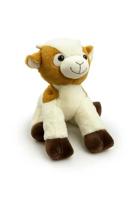 Produktbild von Plüschtier Ziege 30 cm Braun Weiß – Weiches Stofftier, Kuscheltier für Kinder