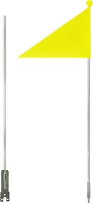 Produktbild von Messingschlager Fahrrad-Wimpelstange, Neongelb, 1500mm, 2-teilig, Kunststoffstab mit Metallhalterung, für Kinderfahrräder und Laufräder, zur Montage an der Hinterradachse
