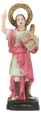 St.-Pancracius-Figur, Kunstharz, 12 cm, 1 Stück, religiöse Dekoration