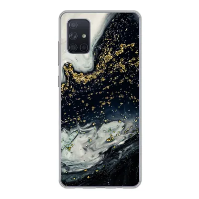 Produktbild von MuchoWow® Handyhülle Schutzhülle Hülle für Samsung Galaxy A71 Marmor - Naturstein - Gold Silikon Softcase Handy Hülle - Kartenbesitzer