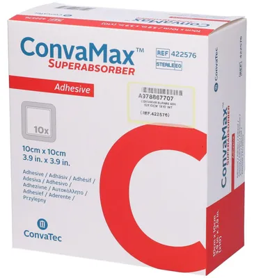 Produktbild von Convamax Superabsorber adhäsiv 10x10 cm 10 St